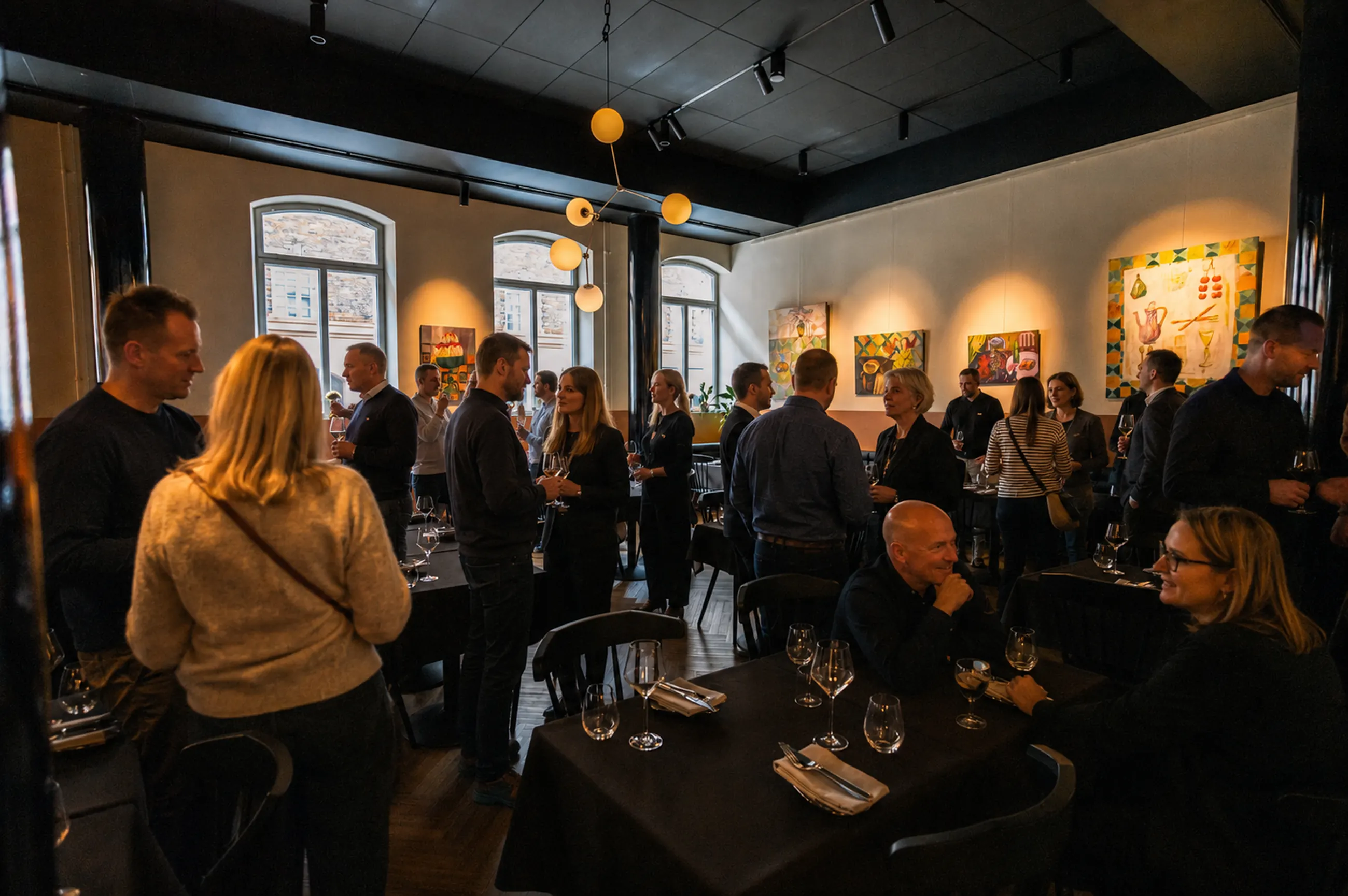 Guests gathered for a private event at Narayan's